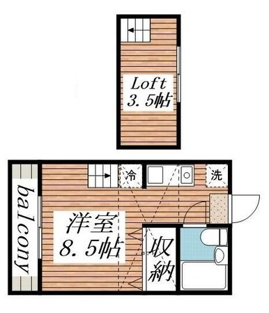 中村橋駅 徒歩5分 2階の物件間取画像